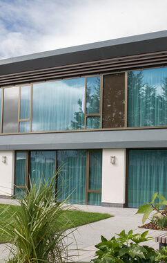 Open corner sliding doors in North Wales - Maggie's Centre, North Wales - IQ Projects