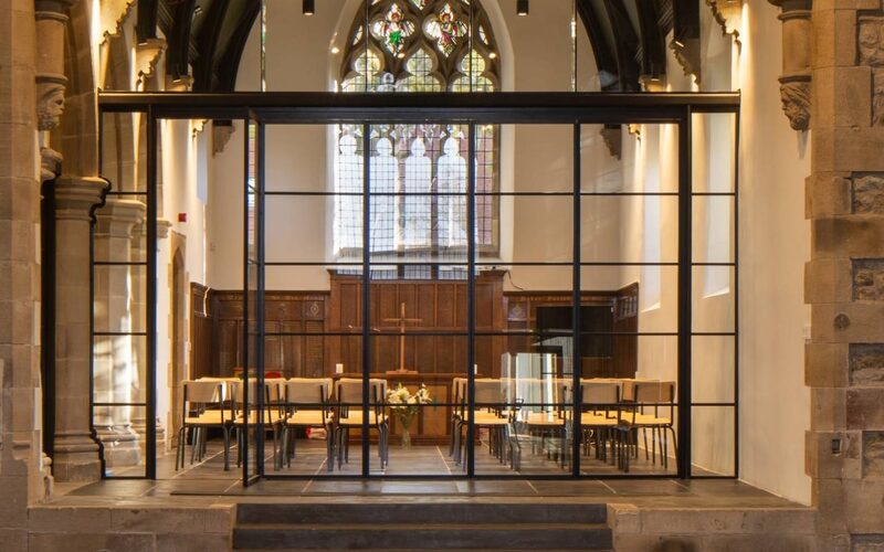 Internal Bi-folding Door System | Bespoke Glazed Partitions in Newcastle | The Lighthouse Project