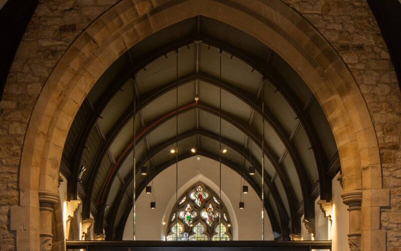 Shaped Structural Glass Panels | Bespoke Glazed Partitions in Newcastle | The Lighthouse Project