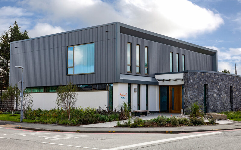 Open corner sliding doors in North Wales - Maggie's Centre, North Wales - IQ Projects