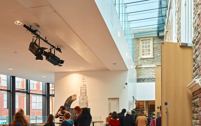 Foyer View of Clerestory Structural Roof Glazing in Wales | Maesteg Town Hall