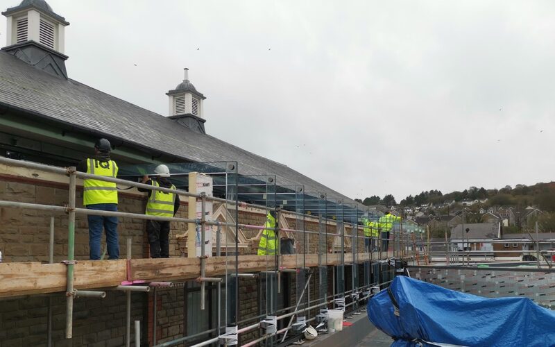 Construction of Clerestory Structural Roof Glazing in Wales | Maesteg Town Hall